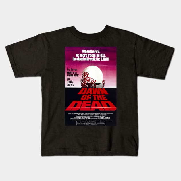 Dawn of the Dead 1978 Original Movie Poster Kids T-Shirt by petersarkozi82@gmail.com